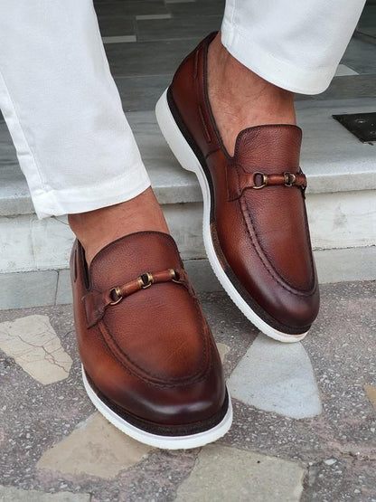 Forenzax Brown Bit Loafers - Elegant Leather Footwear for Every Occasion