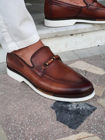 Forenzax Brown Bit Loafers - Elegant Leather Footwear for Every Occasion