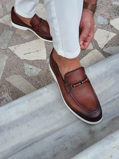 Forenzax Brown Bit Loafers - Elegant Leather Footwear for Every Occasion