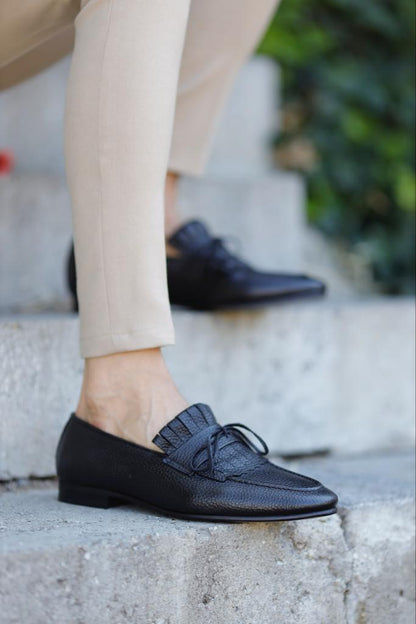 Lawson Black Kilt Loafers for Stylish Sophistication