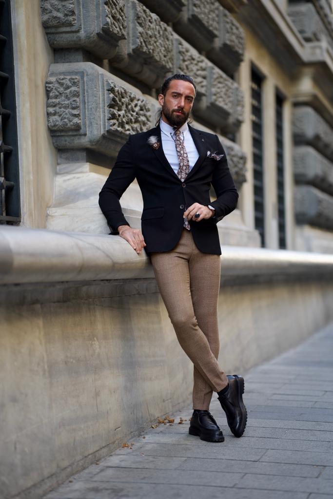 Fabio Black Slim Fit Blazer: The Ultimate Men's Tailored Jacket