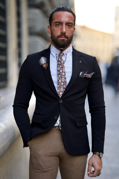 Fabio Black Slim Fit Blazer: The Ultimate Men's Tailored Jacket