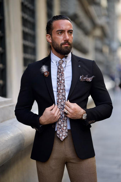 Fabio Black Slim Fit Blazer: The Ultimate Men's Tailored Jacket