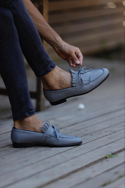 Lawson Gray Kilt Loafers – Elegant Leather Footwear