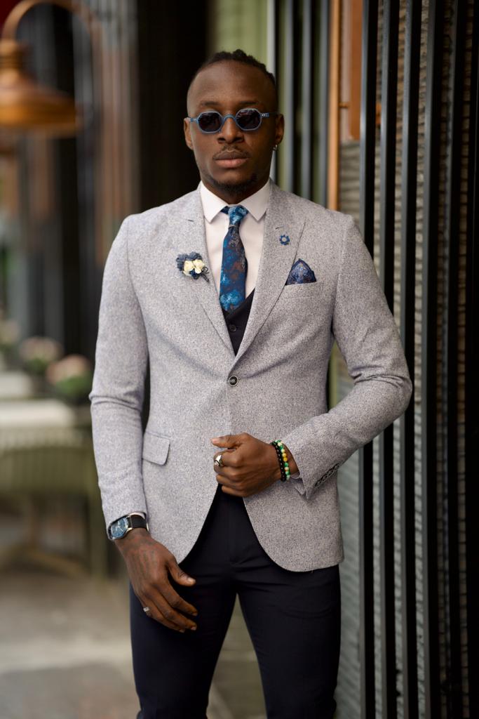 Fabio Gray Slim Fit Cotton Blazer - Elevate Your Wardrobe