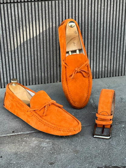 Lawson Orange Suede Loafers - Elegance Meets Comfort