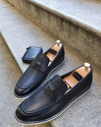 Bellingham Black Buckle Loafer - Classic Elegance and Comfort