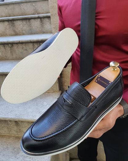 Bellingham Black Buckle Loafer - Classic Elegance and Comfort