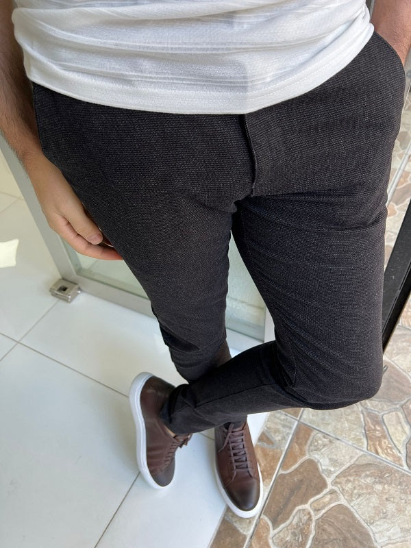 Rockford Black Slim Fit Cotton Pants