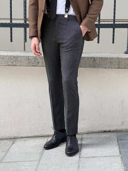 Rockford Dark Gray Slim Fit Cotton Pants: Ultimate Versatility for Any Occasion