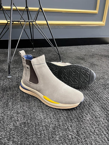 Berton Beige Suede Chelsea Boots: Elegant Footwear for Every Occasion
