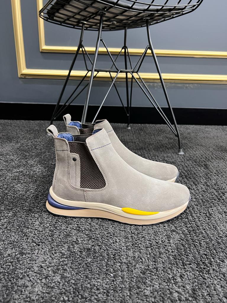 Berton Beige Suede Chelsea Boots: Elegant Footwear for Every Occasion