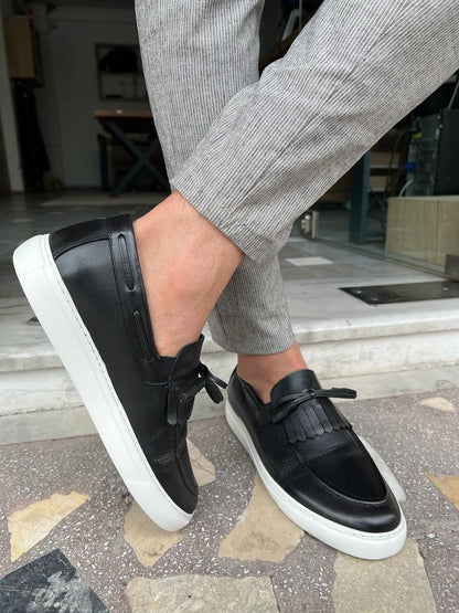 Tampa Black Kiltie Loafers for the Modern Gentleman