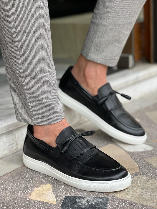 Tampa Black Kiltie Loafers for the Modern Gentleman