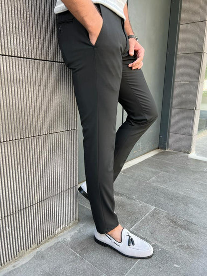 Tampa Black Slim Fit Cotton Pants for Every Occasion