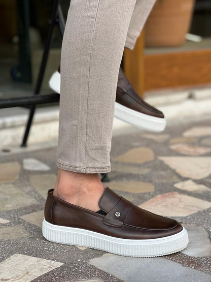 Tampa Brown Rock Shoes - Elegant Leather Footwear for Every Occasion