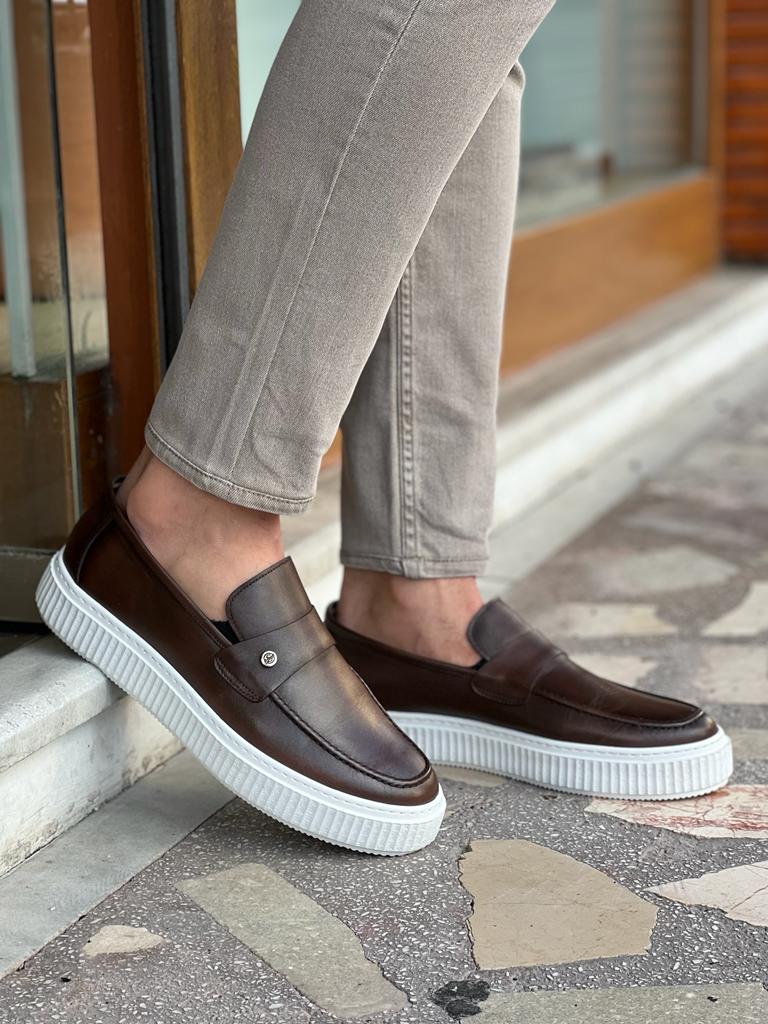 Tampa Brown Rock Shoes - Elegant Leather Footwear for Every Occasion