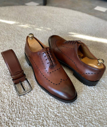 Tampa Brown Wholecut Derby Shoes