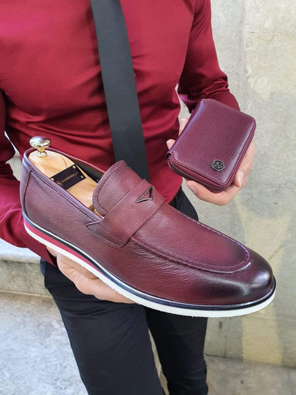 Bellingham Burgundy Buckle Loafer