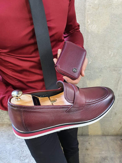 Bellingham Burgundy Buckle Loafer