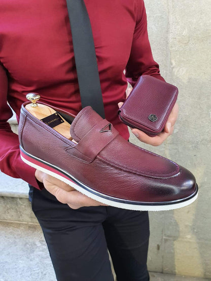 Bellingham Burgundy Buckle Loafer
