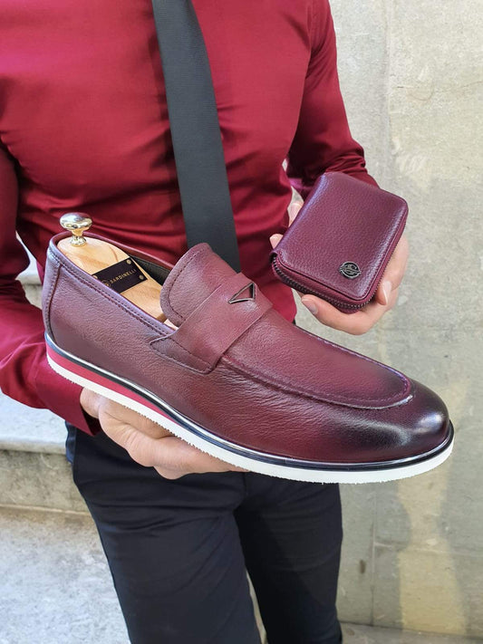 Bellingham Burgundy Buckle Loafer