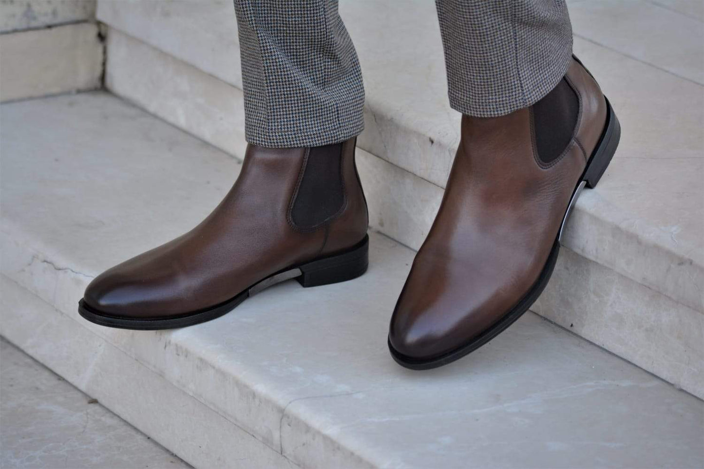 Vicenza Calf Leather Boots in Brown - Elevate Your Style