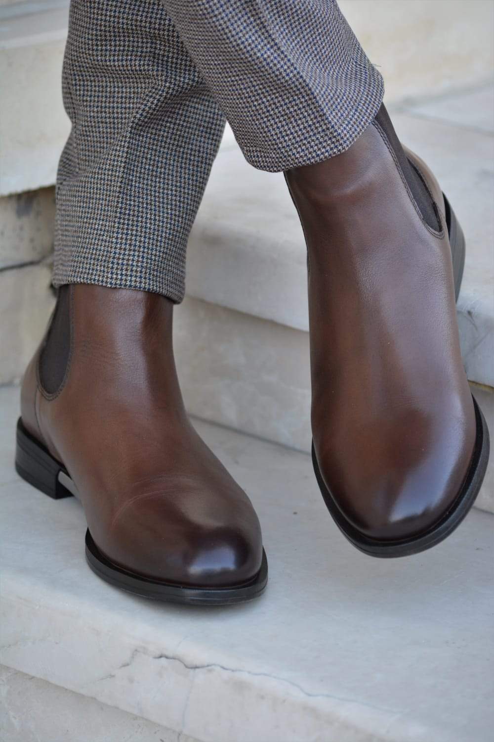 Vicenza Calf Leather Boots in Brown - Elevate Your Style