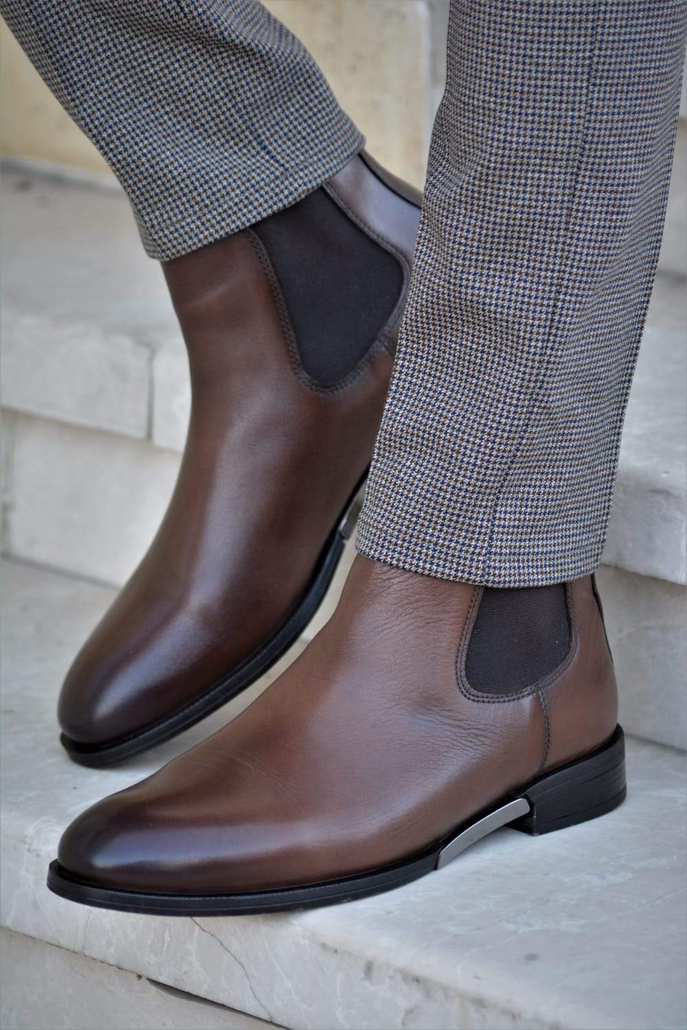 Vicenza Calf Leather Boots in Brown - Elevate Your Style