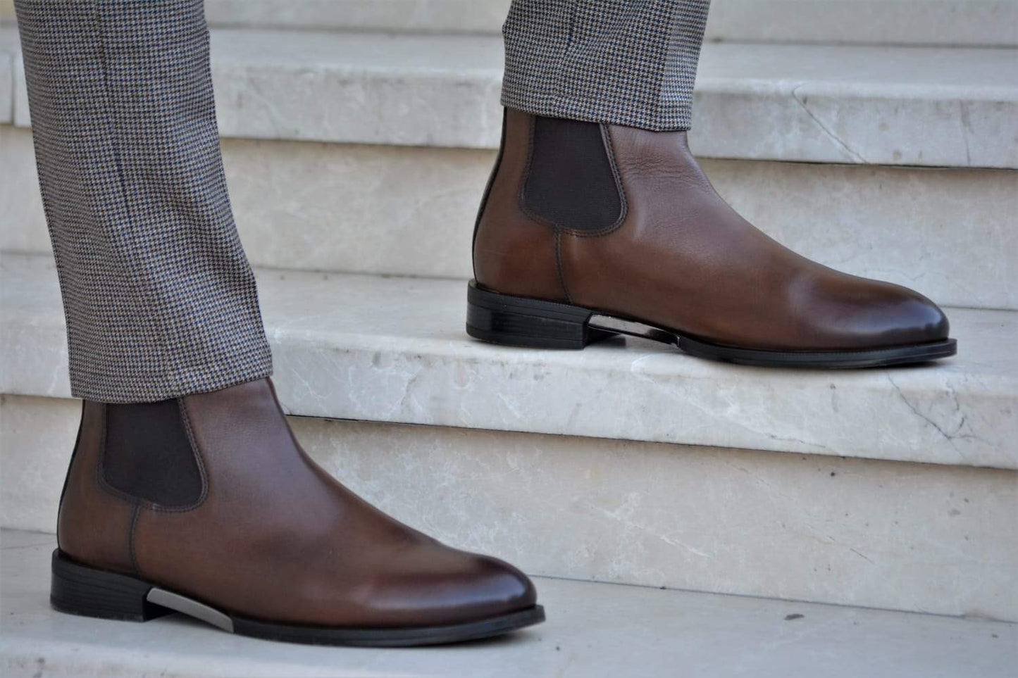 Vicenza Calf Leather Boots in Brown - Elevate Your Style