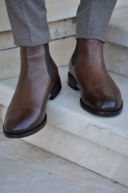 Vicenza Calf Leather Boots in Brown - Elevate Your Style