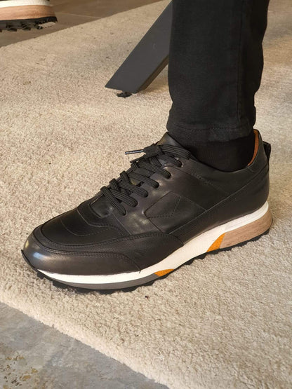 Vicenza Laced Leather Shoes - Timeless Elegance in Black