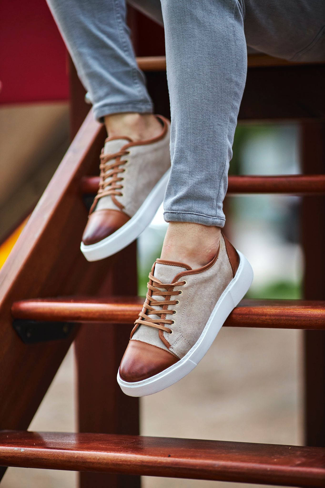 Prince Eva Sole Leather Beige Sneakers - Versatile Elegance for Every Occasion