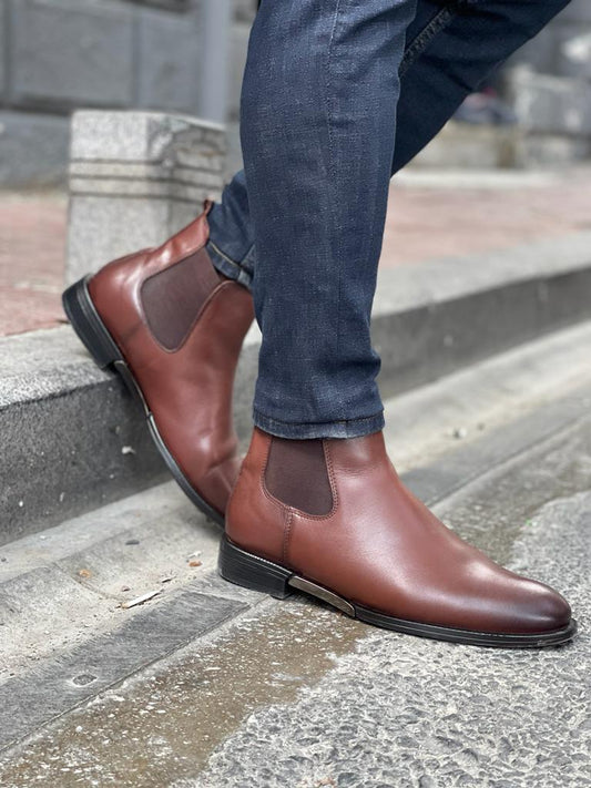 Remy Brown Chelsea Boots - Timeless Leather Elegance