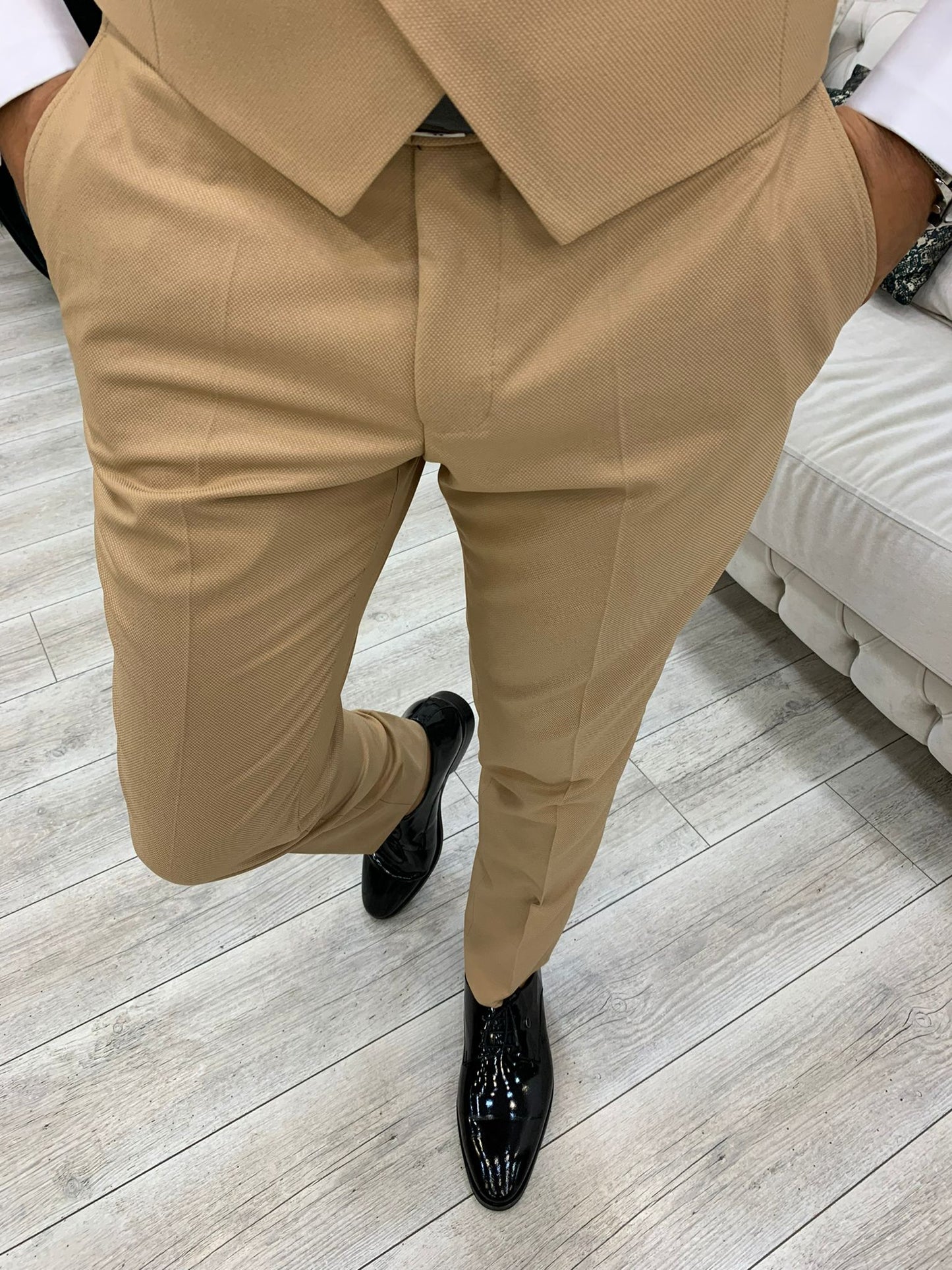 Acacia Golden Slim Fit Velvet Peak Lapel Tuxedo