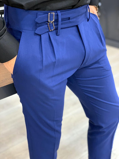 Livonia Sax Double Buckle Slim Pants