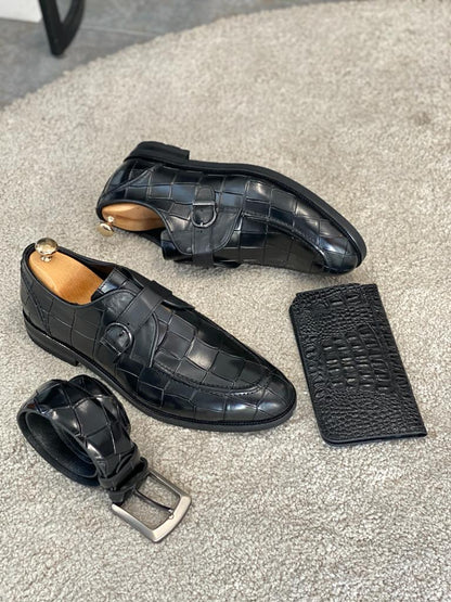Louise Black Buckle Loafers - Elegant Leather Shoes for Every Occasion