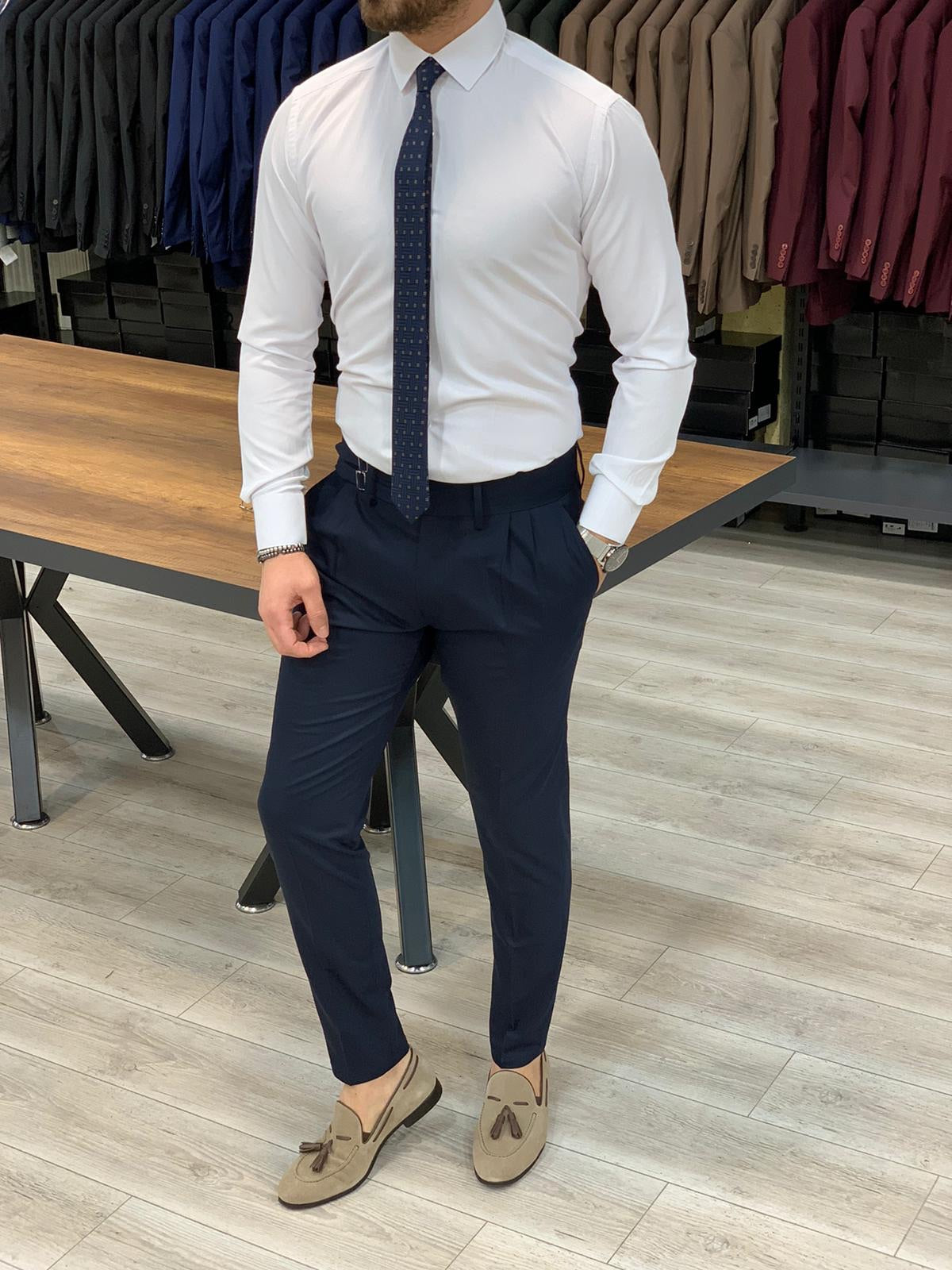 Jake White Slim Fit Shirt - Elevate Your Wardrobe