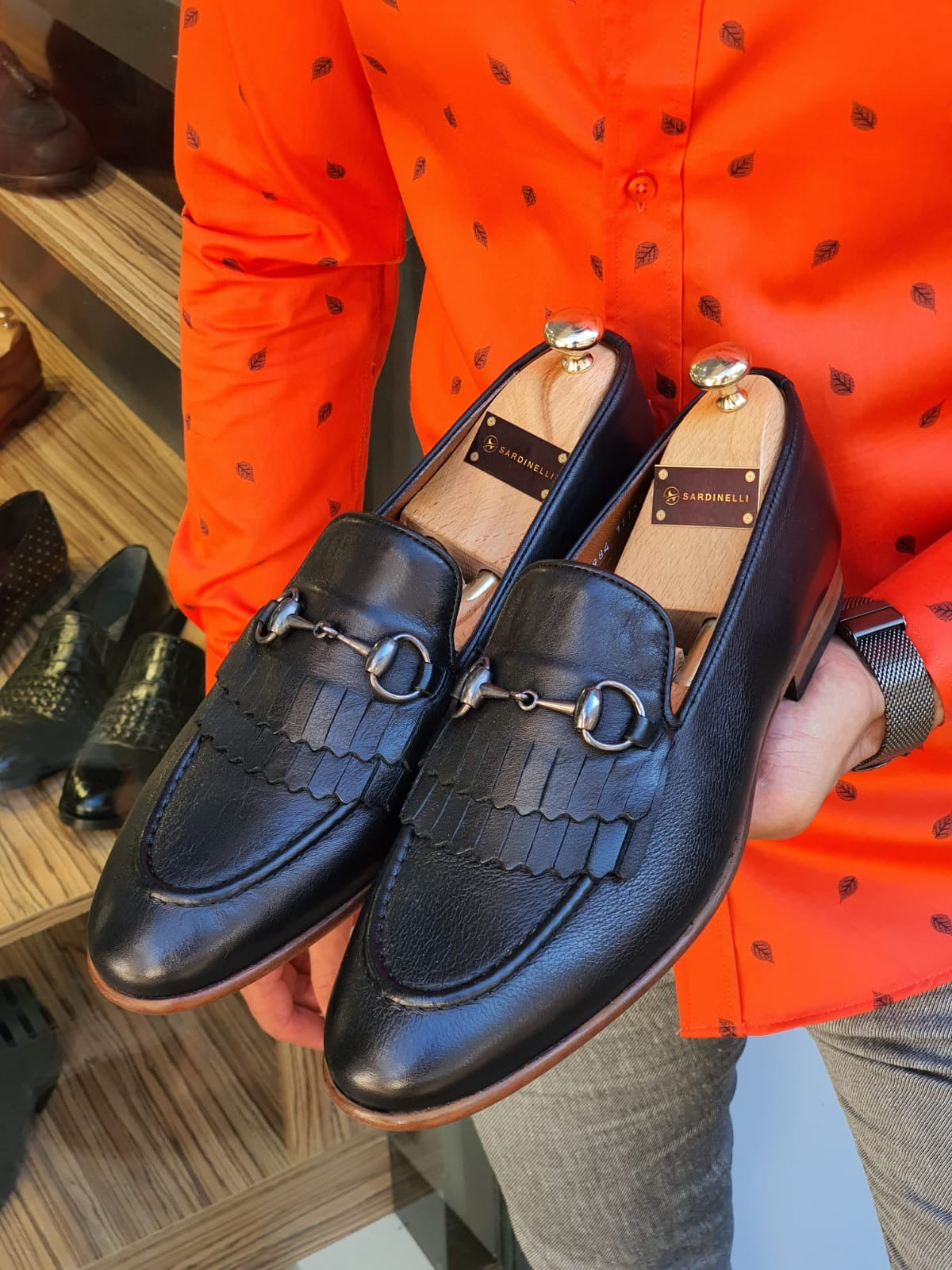 Henderson Black Kilt Bit Loafers - Elegant Leather Footwear