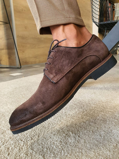 Stefano Brown Suede Derbys: Sophisticated Footwear for Every Occasion