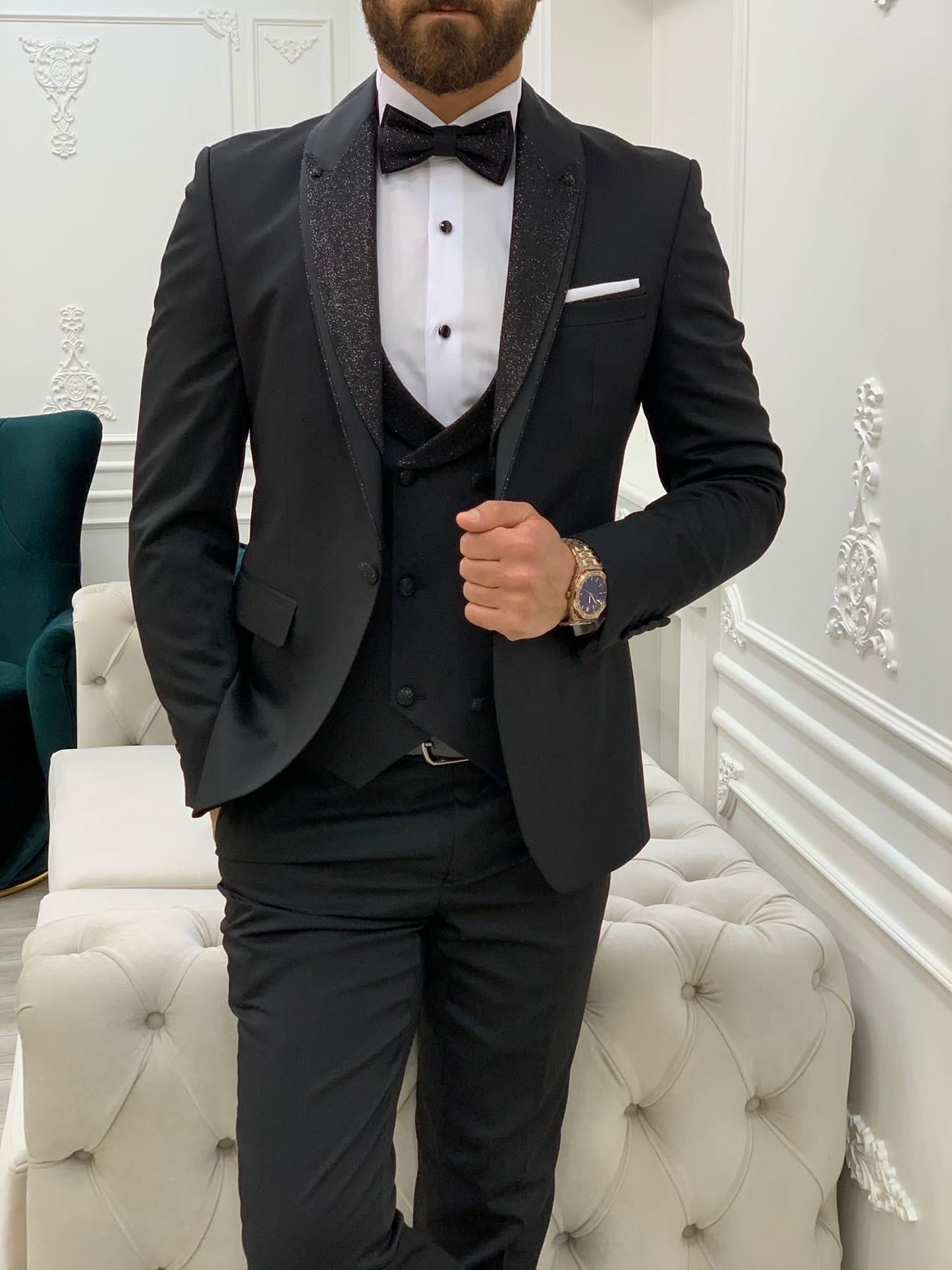 Bethesda Black Shawl Lapel Tuxedo: Timeless Elegance for Formal Occasions