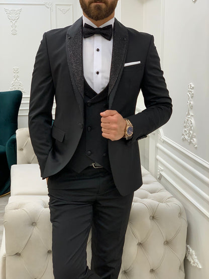 Bethesda Black Shawl Lapel Tuxedo: Timeless Elegance for Formal Occasions