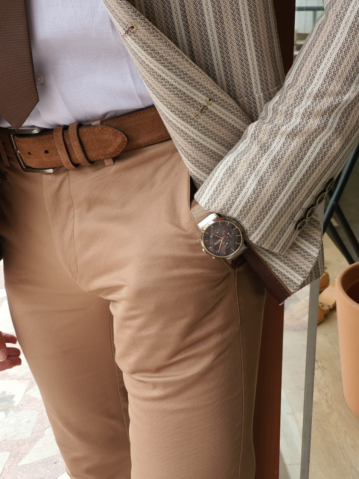 Bristol Camel Slim Fit Cotton Pants - Versatile Elegance for Every Occasion