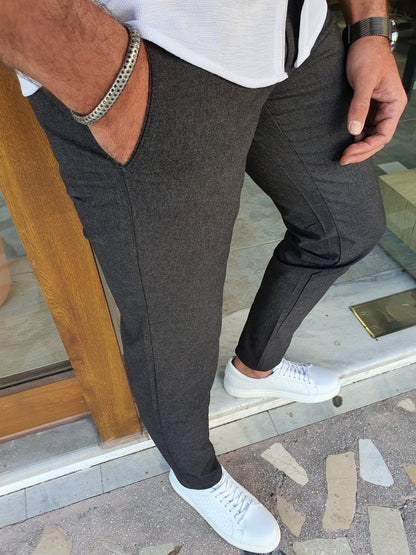 Bristol Black Slim Fit Cotton Pants for Every Occasion