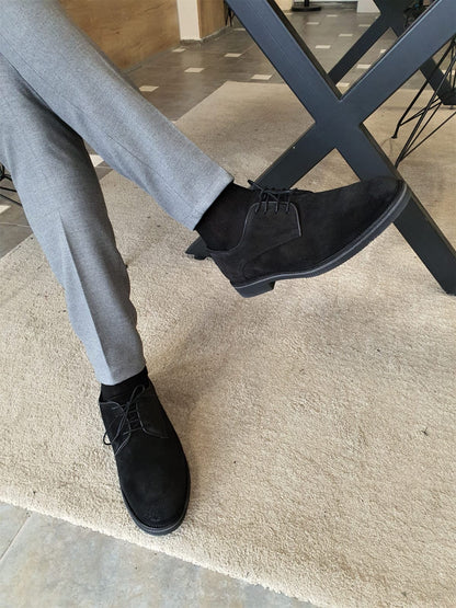 Torino Black Suede Derbys - Elegant Versatility