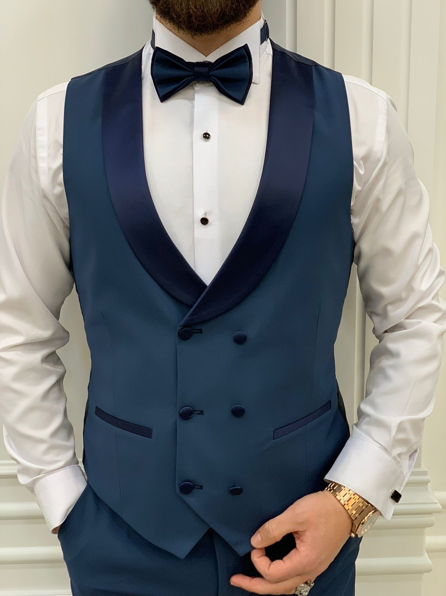 Perris Light Blue Slim Fit Tuxedo: Elevate Your Formal Style