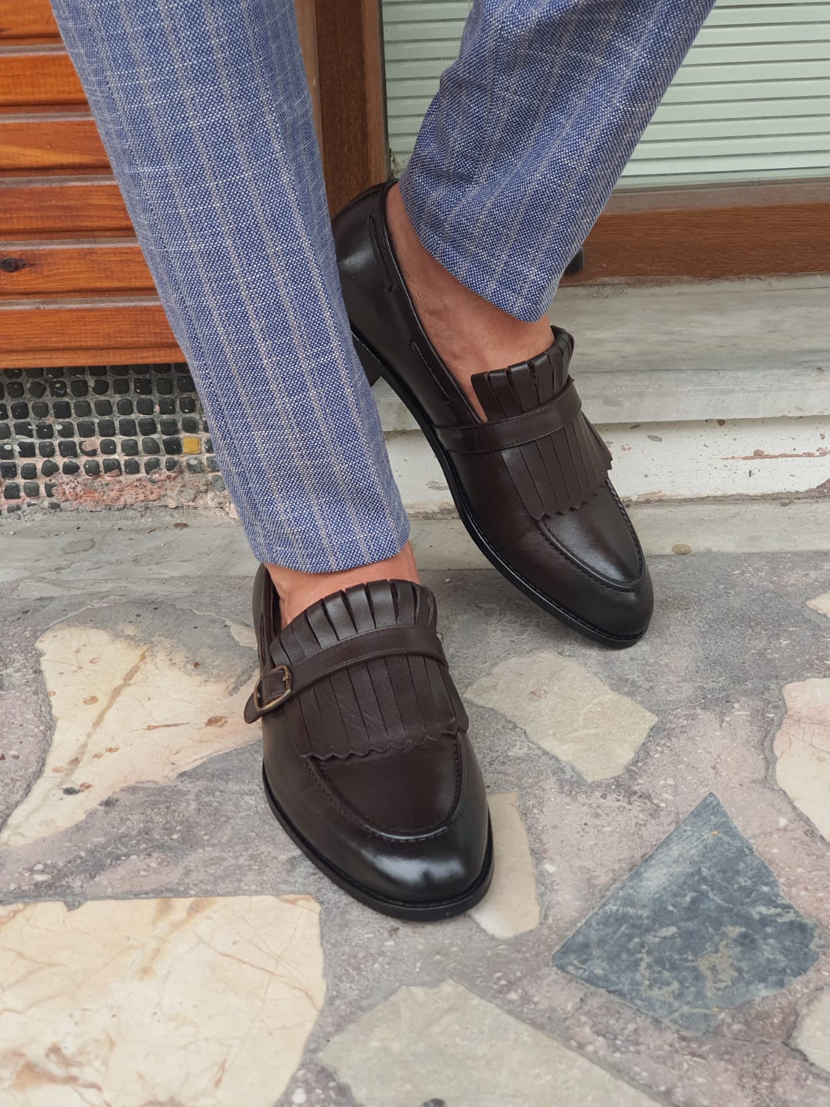 Jackson Brown Kilt Loafers - Elegant Leather Footwear for Any Occasion