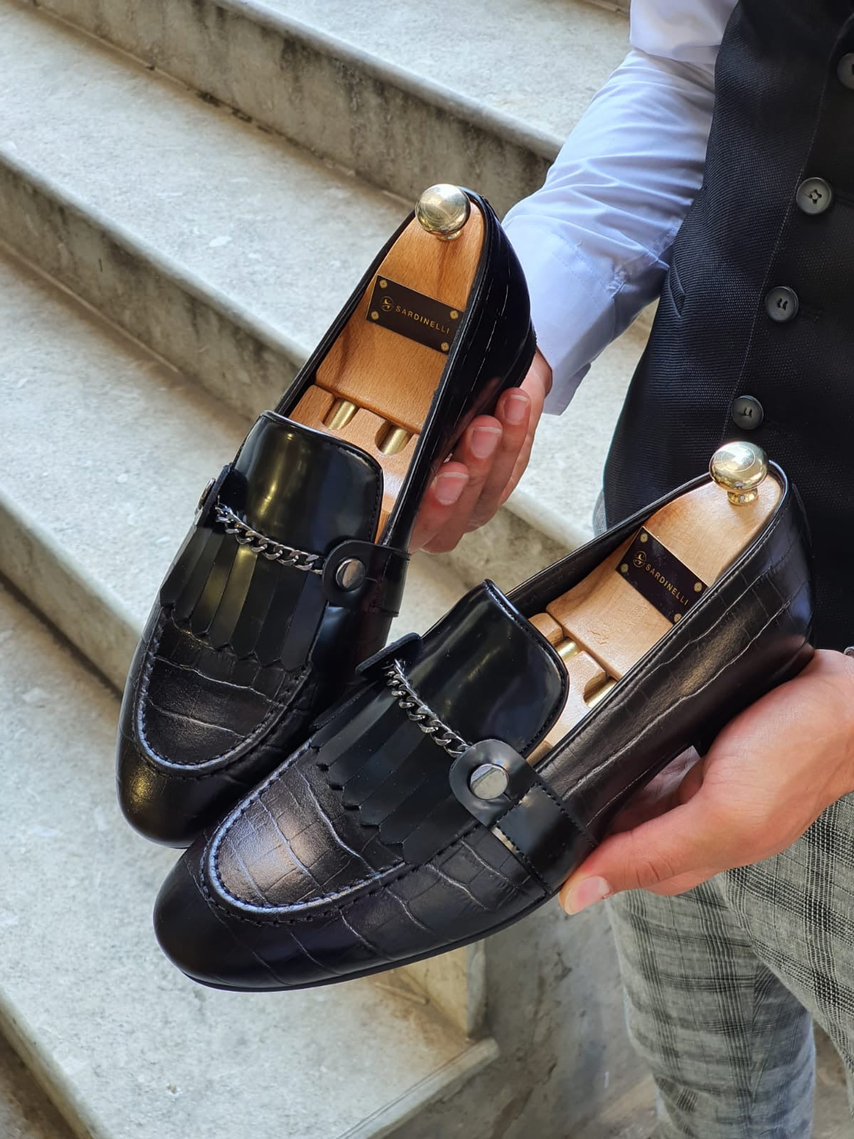 Reno Black Kilt Loafers