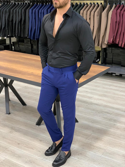 Livonia Sax Double Buckle Slim Pants