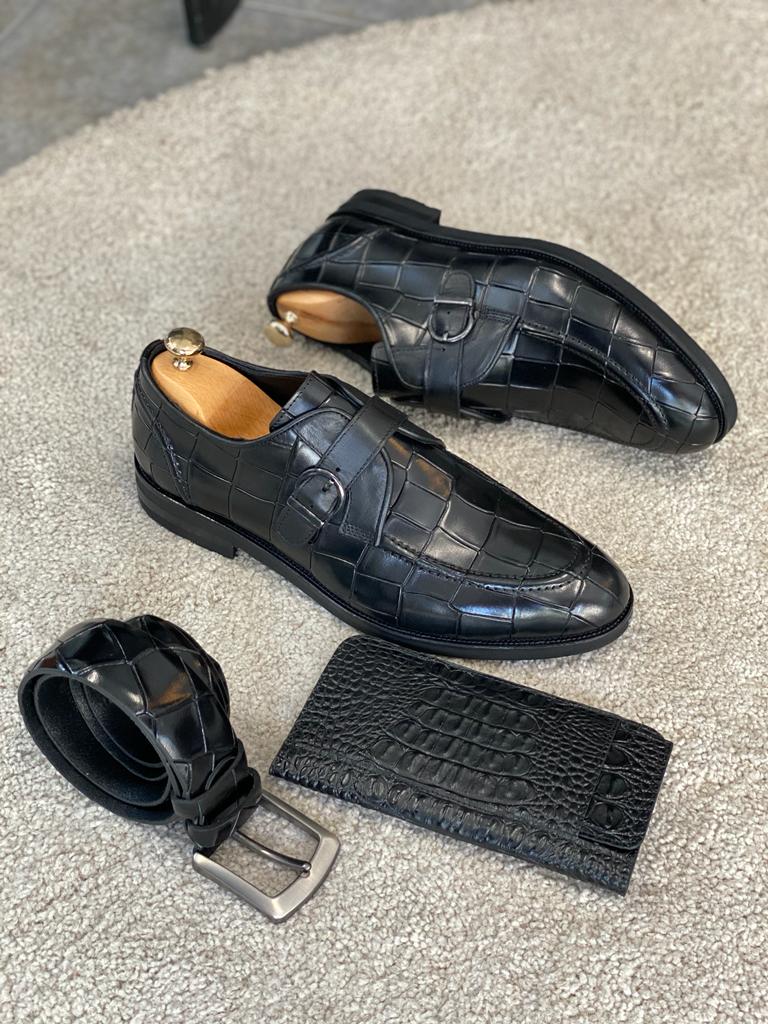 Louise Black Buckle Loafers - Elegant Leather Shoes for Every Occasion